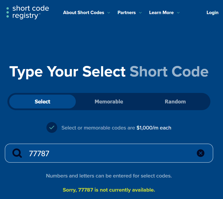 usshortcodes short code registry