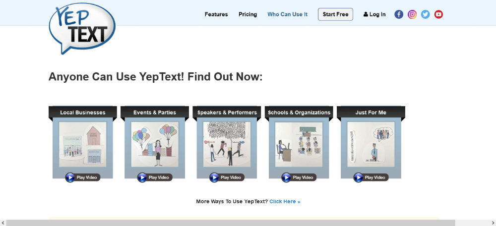 who can use yeptext