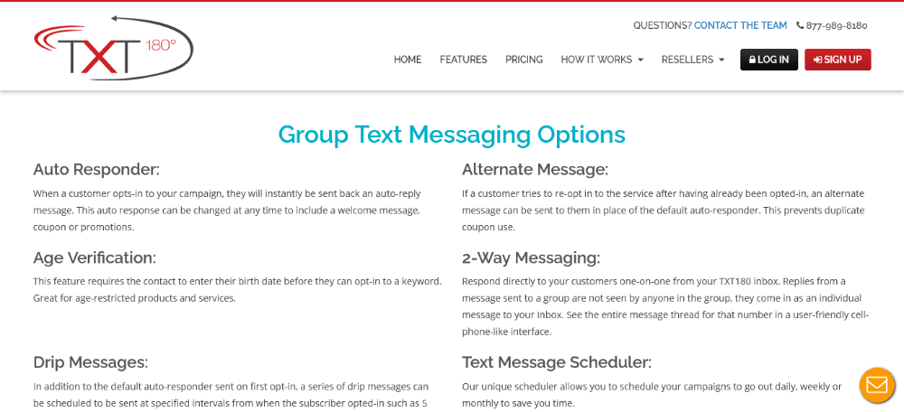 TXT180 features