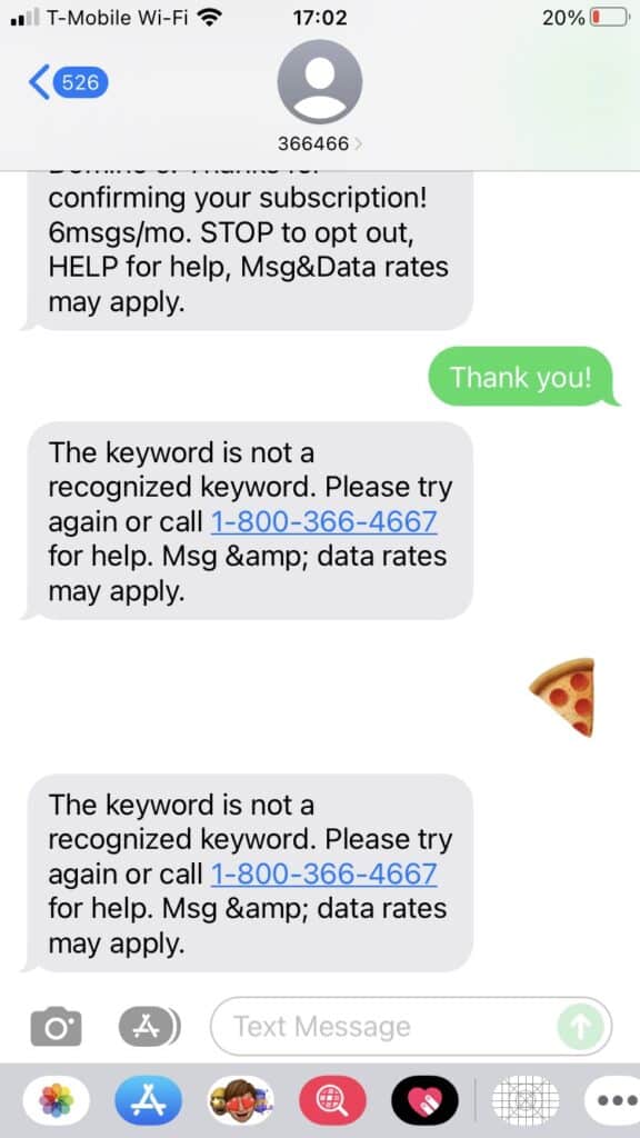 promotional sms examples