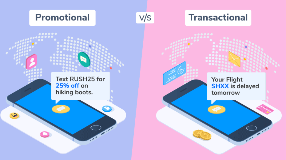 promotional vs transactional texts